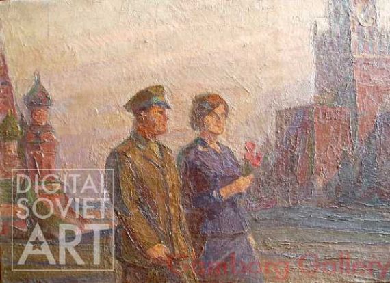 Yury Gagarin and Valentina Tereshkova on the Red Square – Юрий Гагарин и Валентина Терешкова на Красной площади