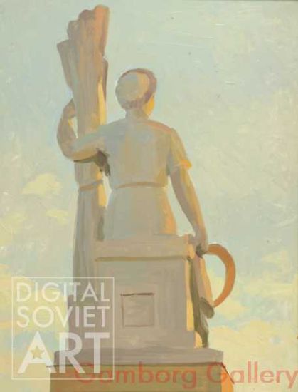 Kolkhoz Woman. Sculpture at the Moscow State University – Кольхозница. Скульптура на МГУ