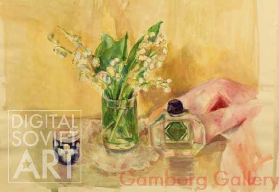 Still Life with Flowers in Jar and Perfume – Без названия
