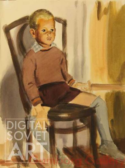 Young Boy on Chair – Без названия