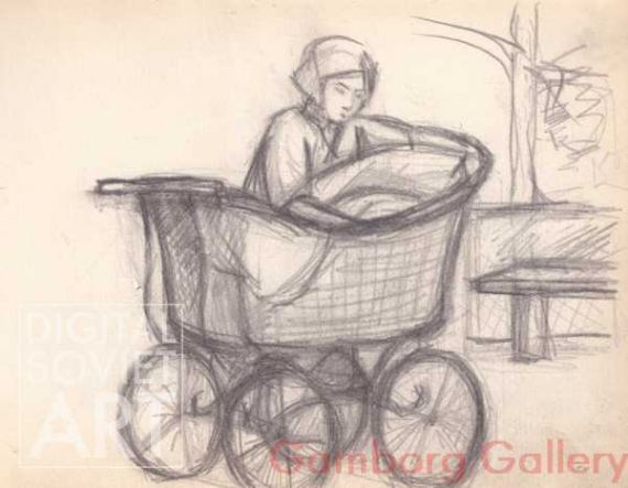 Woman with Baby Stroller – женщина с коляской