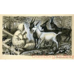 Illustration from "The Bull Calf", Russian Folk Tale – Бычок - черный бочок, русская народная сказка