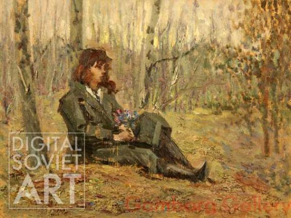 Girl in Autumn Forest – Без названия