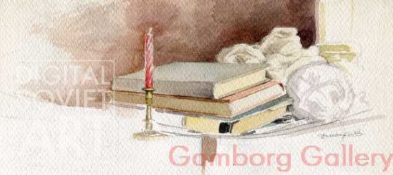 Candle with Books – Без названия