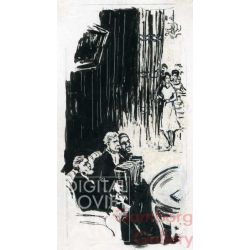 Illustration from "Inextinguishable Fire", Abdurakhman Absalyamov, 1958 – Иллюстрация для произведения «Огонь неугасимый» (Сүнмәс утлар), Сафич Абсалямов, 1958