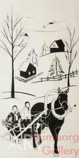 Illustration to Ivan Bunin's tale "The Village" – Иллюстрция к произведению И. Бунина "В деревне"
