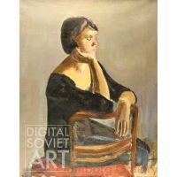 Portrait of Woman in Black on Chair – Портрет женщины на стуле