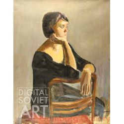 Portrait of Woman in Black on Chair – Портрет женщины на стуле