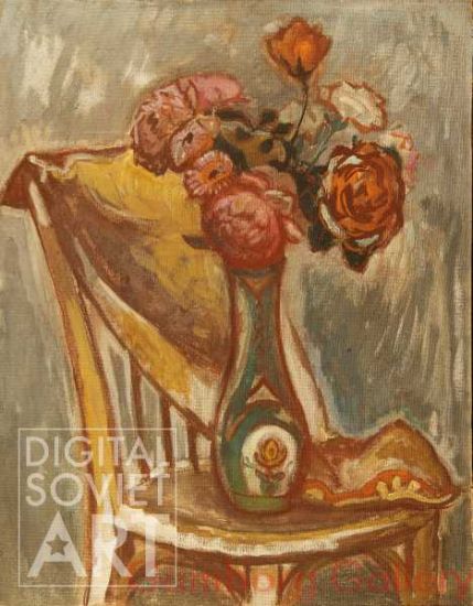 Still Life with Flowers on Chair – Цветы на стуле