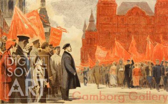 1919. May 1st on the Red Square – 1919. Первомай на Красной площади.