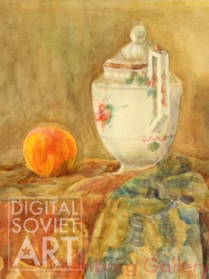 Still Life with Teapot and Peach – Без названия