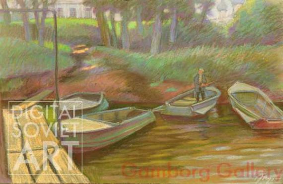Landscape with Boats and Fisherman – Пейзаж (без назв.)