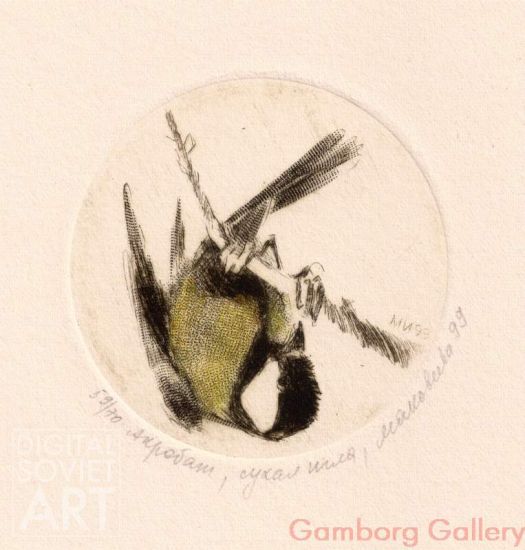 Bushtit or Long-tailed Tit (Aegithalidae) – Акробат