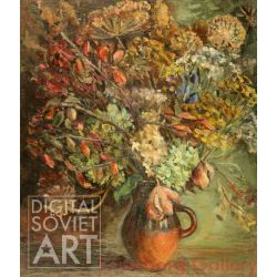Bouquet in Clay Pitcher – Букет в глиняном кувшине