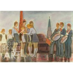 Enrollment as Pioneer on the Red Square – Прием в пионеры на Красной площади