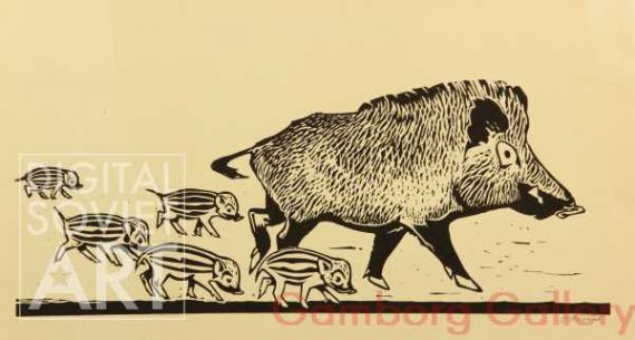Wild Boar with Her Brood – Кабаниха с выводком