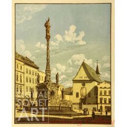 Plague column on Dolní square in Olomouc – Площадь Дольни в городе Оломуц