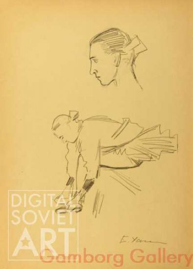 Sketch of Ballerina Raisa Struchkova – Райса Стручкова - набросок