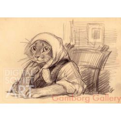 Cat in Scarf – Кот с шарфом