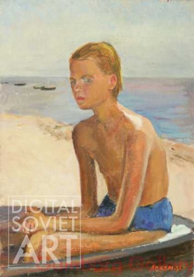 Young Girl on Beach – Без названия