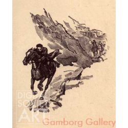 Illustration from "Mountains and People", Yury Libedinsky, 1947 – Горы и люди, Юрий Либединский, 1947