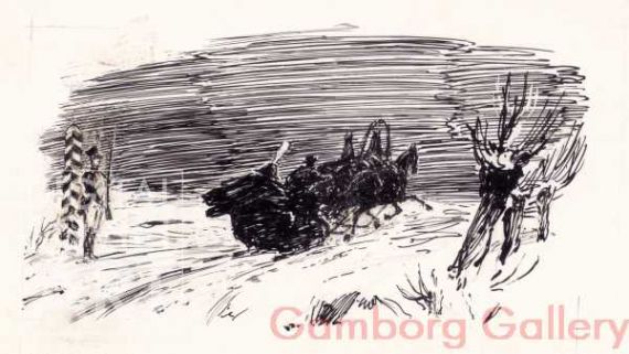Illustration from "The Run of Time", Konstantin Paustovsky, 1954 – Бег Времени, Константин Паустовский, 1954