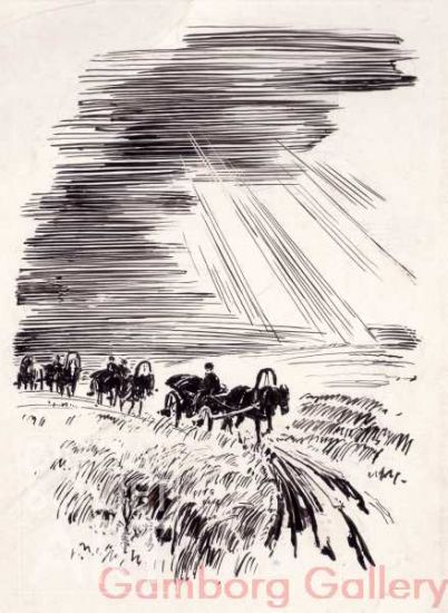 Illustration from "Selected Poems", Vladimir Nasedkin, 1920s – Избранные стихи, Владимир Наседкин