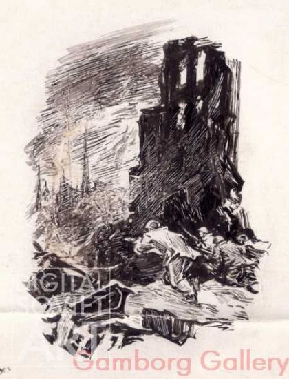 Illustration from "Eaglettes", Abdurakhman Absalyamov, 1952 – Орлята, Абдурахман Абсалямов, 1952