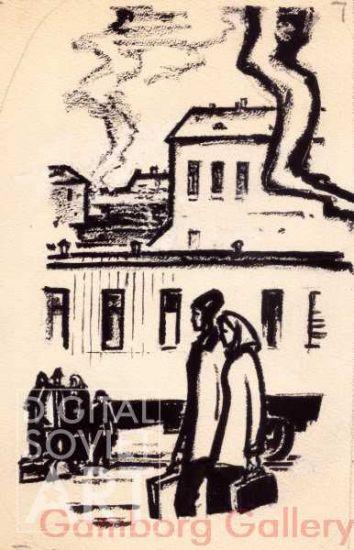Illustration from "The Storm's Breath", Ivan Melezh, 1967 – Дыхание грозы, Иван Мележ, 1967