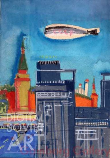 Moscow Skyline. Sketch for Poster – Москва. Макет плаката