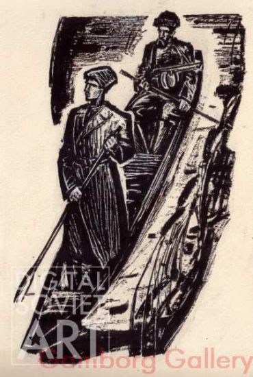 Illustration from "Unforgettable Days", Mikhail Lynkov, 1968 – Незабываемые дни, Михаил Лыньков, 1968