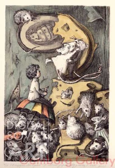 Illustration from "Ole Lukoie", by Hans Christian Andersen, 1841 – Иллюстрация для "Оле-Лукойе", Х.К. Андерсен, 1841