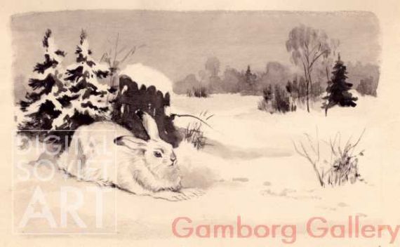 Hare in Snow – Заяц в снегу