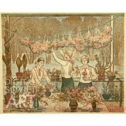 Pioneer Girls Drying Flowers – Сушат полевые цветы