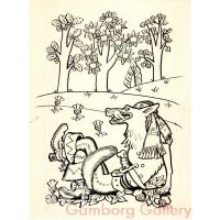 Illustration from "Three Little Piglets" – Иллюстрация для книги "Три поросенка"