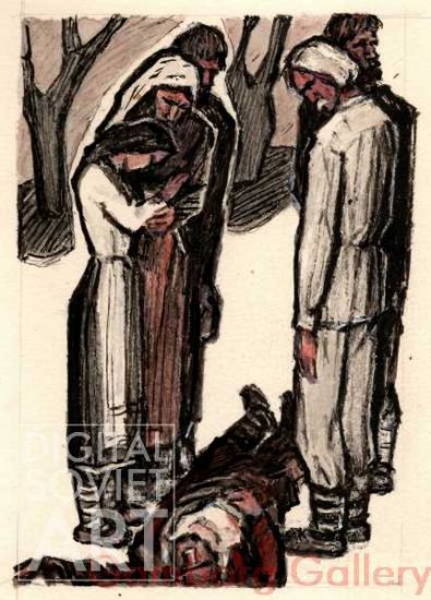 Illustration from "Third Generation", Kuzma Chorny, 1935 – Третье поколение, Кузьма Чорный, 1935