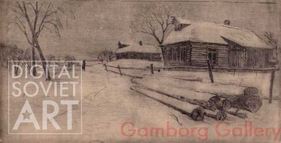 Village in Winter – Деревня зимой