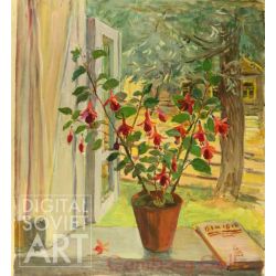 Plant With Book In Dacha Window – Без названия