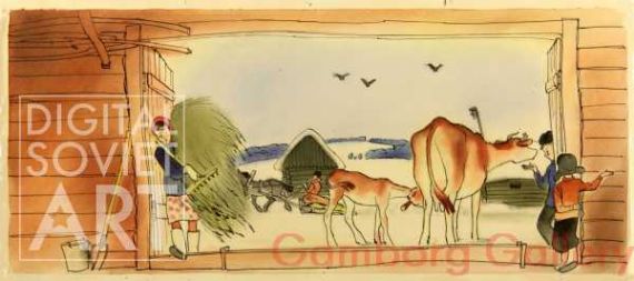 Illustration from "The Wheat", Andrey Malyshko, 1962 – Иллюстрация для "Пшениченька", Андрей Малышко, 1962