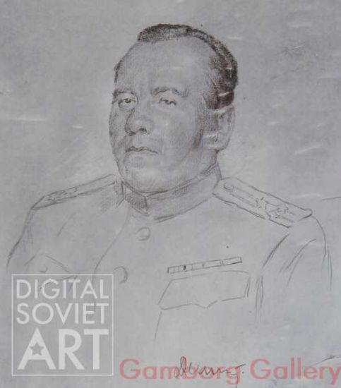 Portrait of the Leningrad City Commander Denisov During the Blocade – Командант города Ленинград во время блокады. Денисов