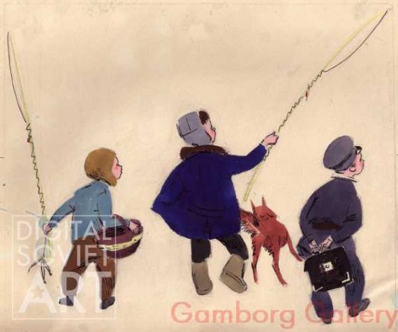 Illustration from "Spring", Ivan Belyakov, 1959 – Иллюстрация для книги "Весна", Иван Васильевич Беляков, 1959