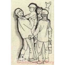 Illustration from "The Old Coalminer", Ludmilla Makowsky (Luda) (1959) – Иллюстрации для рассказа "Старый углекоп", Людмила Маковский (Луда) (1959)